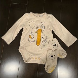 Baby Disney long sleeve onesie and matching socks
